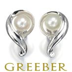  Mikimoto серьги жемчуг жемчуг 6.6mm серебряный BLJ