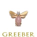 ショッピングアニマル ショーメ ピアス ピンクオパール アトラップモワ 蜂 アニマル 片耳 K18YG 【中古】BLJ