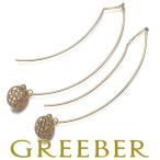 ダイヤ ダイヤモンド フラワー ミルグレイン 透かし アメリカン ピアス K10YG GENJ