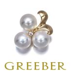  Mikimoto подвеска с цепью жемчуг жемчуг 6.0mm diamond бриллиант leaf K18YG BLJ