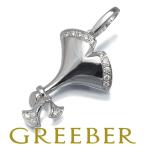 カルティエ ペンダントトップ ダイヤ ダイヤモンド ギンコ イチョウ チャーム K18WG BLJ