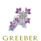 笠原真寿美 ペンダントトップ ルビー 0.30ct ダイヤ ダイヤモンド 0.25ct クロス K18WG BLJ