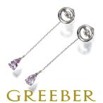 ショッピングダイヤ ダイヤ ダイヤモンド 0.1ct モルガナイト0.16ct/0.18ct ダンシングストーン 揺れる ピアス Pt900 GENJ