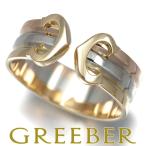 カルティエ リング 2C ドゥーブルC C2 スリーカラー SM 49号 K18YG/WG/PG 指輪 BLJ