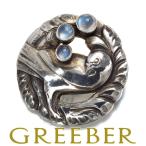 ジョージジェンセン ブローチ ムーンストーン ダヴ 鳩 ハト アニマル シルバー 925 BLJ