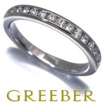 ティファニー リング ダイヤ ダイヤモンド ウェディングバンド チャネルセッティング ハーフエタニティ 10号 Pt950 指輪 BLJ