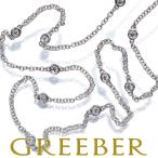 ダイヤ ダイヤモンド ステーション 12P ネックレス K18WG ソーティングGENJ