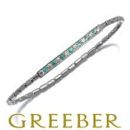 パライバトルマリン 0.26ct ダイヤ ダイヤモンド 0.22ct フリーサイズ ブレスレット Pt950/Pt850GENJ