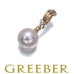 TASAKItasaki подвеска с цепью жемчуг жемчуг 8.3mm diamond бриллиант 0.01ct очарование K18YG BLJ