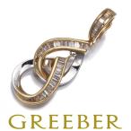 ダイヤ ダイヤモンド 0.30ct テーパーカット ペンダントトップ K18YG/WG GENJ