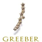 ブラウンダイヤ ダイヤモンド 0.25ct スター 片耳 ピアス K18YG GENJ