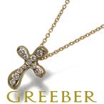 ティファニー ネックレス ダイヤ ダイヤモンド スモールクロス K18YG BLJ