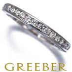 ティファニー リング ダイヤ ダイヤモンド ウェディングバンド チャネルセッティング ハーフエタニティ 9号 Pt950 指輪 BLJ