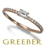 カルティエ リング ダイヤ ダイヤモンド エタンセル ソリテール エメラルドカット 52号 K18PG 指輪 BLJ