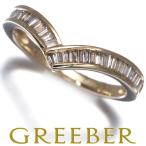 ブラウンダイヤ ダイヤモンド 0.30ct テーパーカット リング K18YG 指輪 GENJ