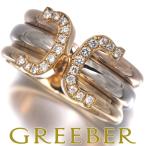 カルティエ リング ダイヤ ダイヤモンド 2C ドゥーブルC C2 スリーカラー LM 54号 K18YG/WG/PG 指輪 BLJ