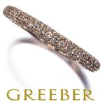 4℃ リング ダイヤ ダイヤモンド 0.305ct ハーフエタニティ パヴェ 10号 K18PG 指輪 BLJ/GENJ