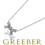 ヴァンドーム ネックレス ダイヤ ダイヤモンド リボン Pt950/Pt850 BLJ/GENJ