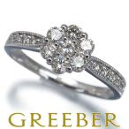 ダイヤ ダイヤモンド 0.50ct フラワー ミルグレイン リング Pt900 指輪 GENJ