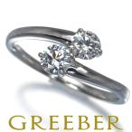 ショッピングダイヤ GSTV リング ダイヤ ダイヤモンド 0.33ct/0.31ct 2P 16号 Pt950 指輪 【中古】BLJ/GENJ