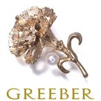 ミキモト ブローチ 真珠 3.3mm カーネーション フラワー K18PG BLJ