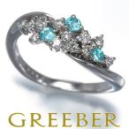 ショッピングパライバトルマリン パライバトルマリン 0.13ct ダイヤ ダイヤモンド 0.20ct リング K18WG ソーティング 指輪 GENJ