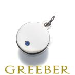 ティファニー ペンダントトップ サファイア ラウンドプレート K18WG BLJ