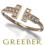 ティファニー リング ダイヤ ダイヤモンド Tワイヤー 13号 K18PG 指輪 BLJ