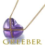 ティファニー ネックレス アメジスト チェーンクロスハート K18YG BLJ