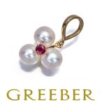  Mikimoto подвеска с цепью жемчуг жемчуг 6.2mm рубин K18YG BLJ