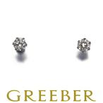  diamond бриллиант 0.05ct/0.05ct один шарик серьги Pt900 GENJ