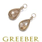  Agete серьги рутил кварц Teardrop очарование K10YG/ серебряный BLJ