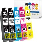 エプソン RDH-4CL (BK-L×2/C/M/Y) (増量ブラック/5本セット) リコーダー EPSON 互換インクカートリッジ 残量表示 ICチップ付 印刷