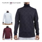 ショッピングトミーヒルフィガー トミーヒルフィガー ダイヤロゴプリント ハイネック 長袖シャツ ゴルフウェア メンズ M-3L THMA481