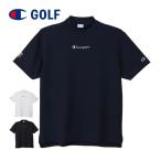 ショッピングゴルフウェア メンズ チャンピオン ゴルフウェア メンズ ラバープリント モックネック 半袖シャツ C3-ZG322 2024年春夏モデル M-XL