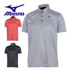 ショッピングゴルフウェア メンズ ミズノ ゴルフウェア メンズ 幾何学柄プリント 半袖 ポロシャツ E2JAB059 2024年春夏モデル M-XL