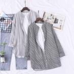 ガーゼ シャツ チュニック レディース ダブルガーゼ 2重ガーゼ ブラウス ガーゼシャツ 柔らか 羽織り ライトアウター スタンドカラー