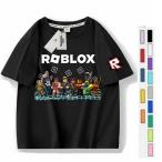 ショッピング子供服 ROBLOX ロブロックス 子供服 半袖Tシャツ 通気性 肌着 柔らかい 100%綿 丸首 男の子 女の子 子ども服 小学生 トップス