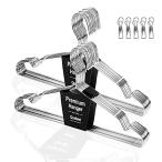 Qualsen ベビーハンガー 20本セット 子供用ハンガー シルバー軽い金属のハンガー ベビー キッズ 滑り止めノッチ?