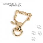 Yahoo! Yahoo!ショッピング(ヤフー ショッピング)キーホルダー・キーチェーン にゃんこのカニカン・ナスカン きれいめゴールド フック カン付き ねこ 猫 ニャンコ 動物 animal