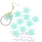 Yahoo! Yahoo!ショッピング(ヤフー ショッピング)プラパーツ 10個 フラワーパーツ 5枚花 シースルーミント マット 小花 春 アクリル ビーズ