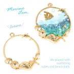  пустой рамка-оправа sea рама 3 красивый . Gold дельфин Dolphin .hitote лето море resin рамка-оправа sea морской рукоделие детали 