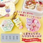 ショッピング手芸 シリコン型・モールド 2連くまキャンディ シリコンモールド レジン型 クマ テディベア アニマル だんご 串団子 ミニチュアスイーツ UVレジン 手芸 クラフト