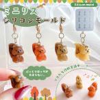 シリコン型・モールド ミニリス シリコンモールド レジン型 立体 りす リス 動物 アニマル ミニチュア キーホルダー アクセサリー デコ UVレジン 手芸 クラフト