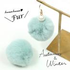 スモーキーブルーのピアス