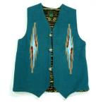 A HOPE HEMP アホープヘンプ CHIMAYO BELLBOA VEST / BLUE ヘンプコットン スウェット ベルボア ベスト