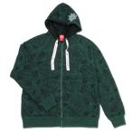 Tokyo Hemp Connection (トウキョウヘンプコネクション) FLEECE ZIP HOODY P ヘンプオーガニックコットン ダブルジップパーカー / C.GREEN x BLACK