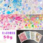 レジン 封入 パーツ 素材 シャカシャカ ホログラム パーツ パール ミックス キッズ キラキラ 50ｇ 2302 rp-299 GreenRoseYumi