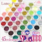 ラメ パウダー 封入 レジン アソート ネイル レジン グリッター パーツ ケース入り カラフル いろいろ 45色 ゆうパケット便送料無料 Spowder14　