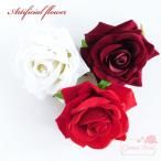 【宅配便】ブーケやコサージュにぴったり 大きめの可愛いバラ 全3色 2個 バラ ローズ フラワー フェイクフラワー 2006 造花 Z-47